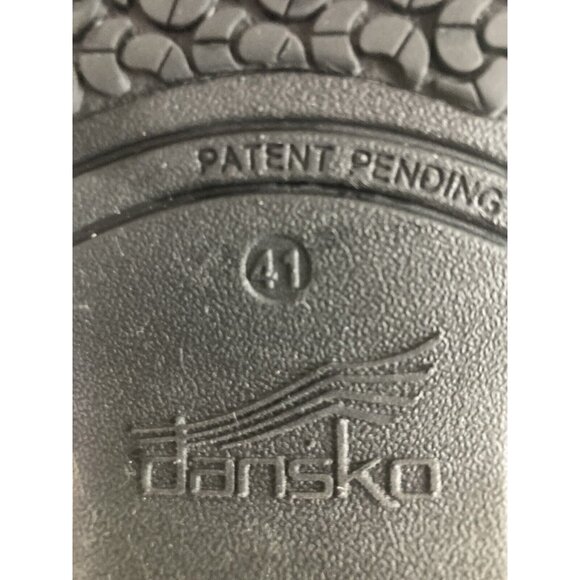 Dansko PRO XP 2.0 Black & Pewter Patent Leather Clogs Women Sz US 10.5-11 EU 41 - Picture 8 of 8